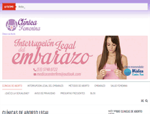 Tablet Screenshot of clinicafemenina.com.mx